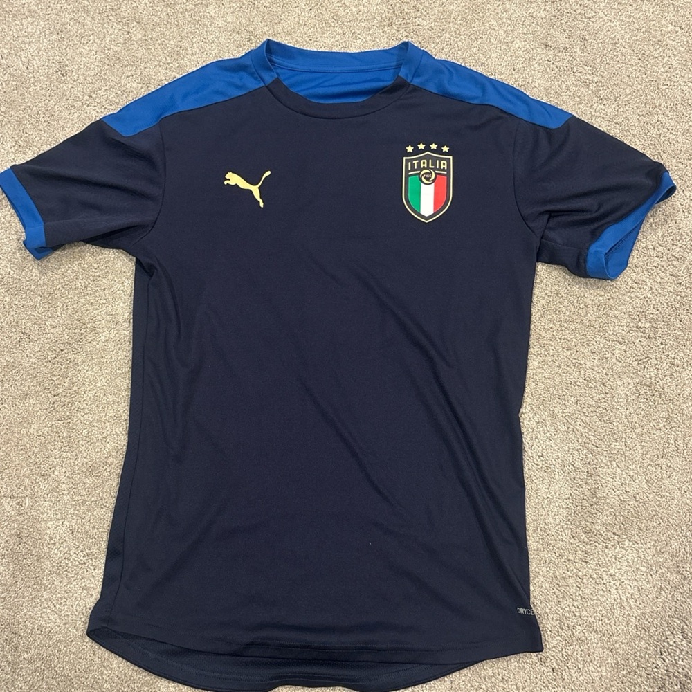 Puma Blue Italy Soccer Jersey